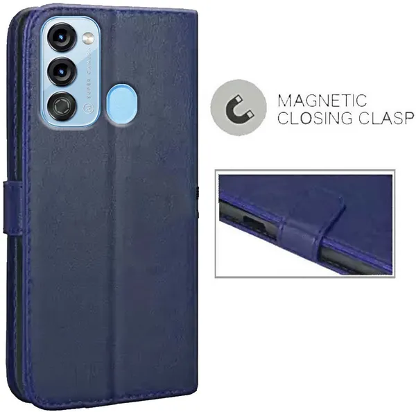 Blue_Artificial_Leather_Itel_Vision_3_Back_Cover
