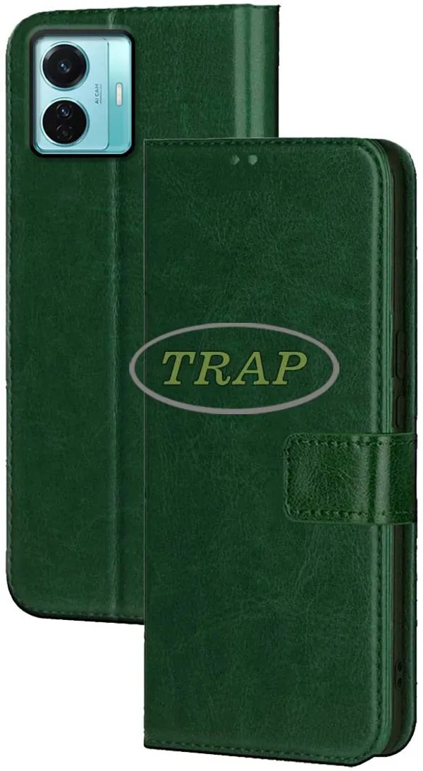 Green_Artificial_Leather_Vivo_T1_44W_Back_Cover