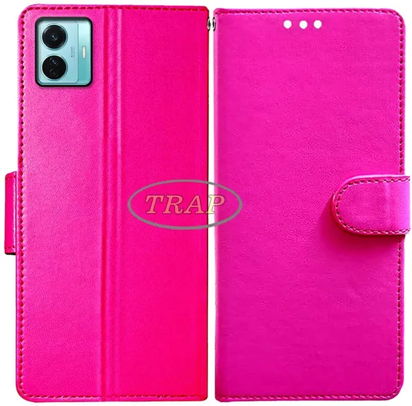 Pink_Artificial_Leather_Vivo_T1_44W_Back_Cover