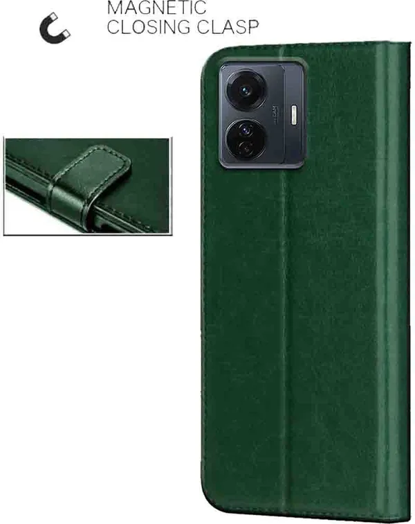 Green_Artificial_Leather_Vivo_T1_Pro_Back_Cover