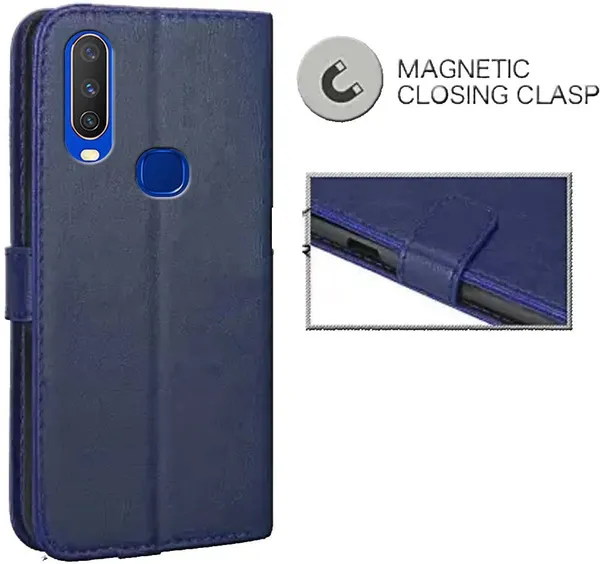 Blue_Leather_Vivo_U10_Flip_Cover