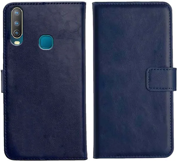 Blue_Leather_Vivo_U10_Flip_Cover