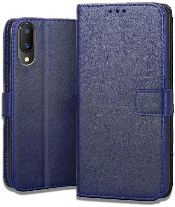 Blue_Leather_Vivo_V11_Flip_Cover