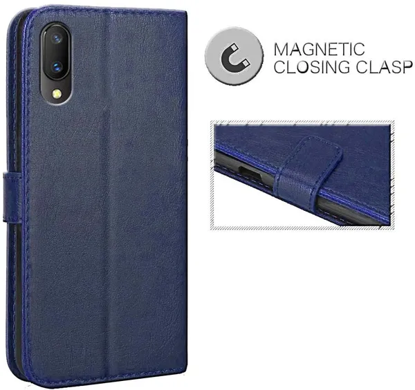 Blue_Leather_Vivo_V11_Flip_Cover