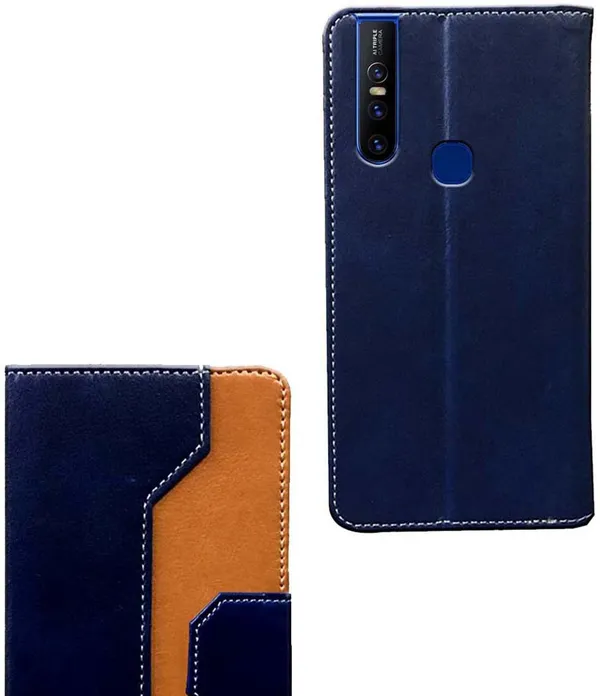 Multicolor_Artificial_Leather_Vivo_V15_Flip_Cover