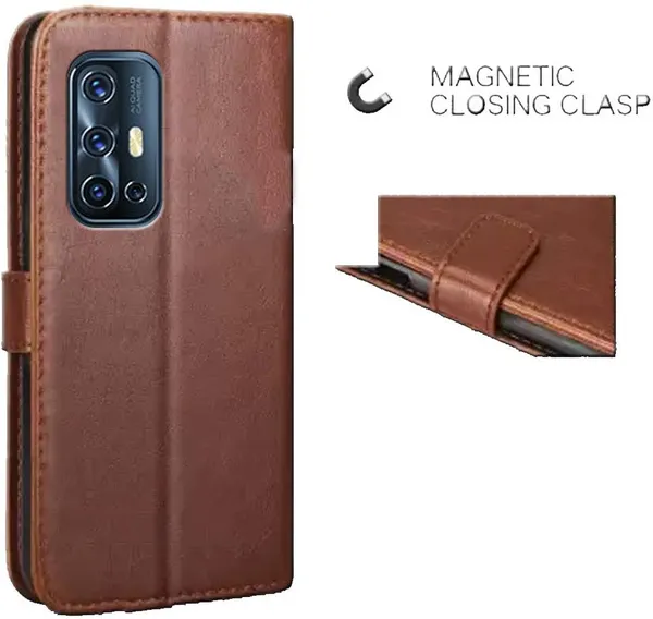Brown_Leather_Vivo_V17_Flip_Cover