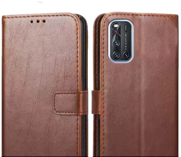 Brown_Leather_Vivo_V19_Flip_Cover