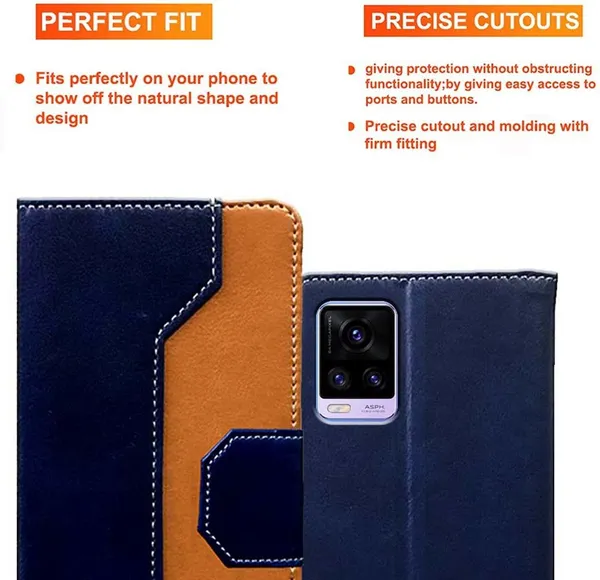 Multicolor_Artificial_Leather_Vivo_V20_Flip_Cover