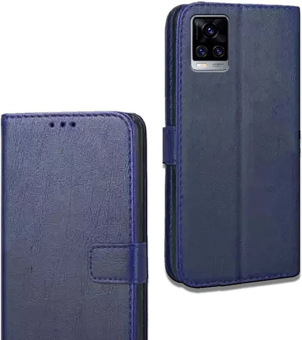 Blue_Leather_Vivo_V20_Pro_Flip_Cover