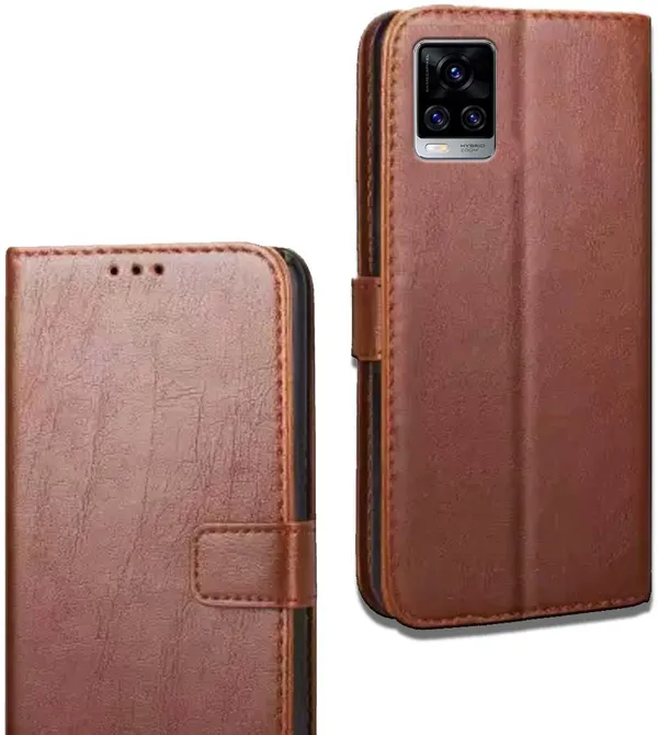 Brown_Leather_Vivo_V20_Pro_Flip_Cover