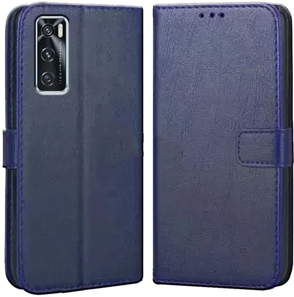 Blue_Leather_Vivo_V20_SE_Flip_Cover