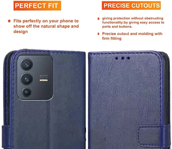 Blue_Artificial_Leather_Vivo_V23_5G_Back_Cover