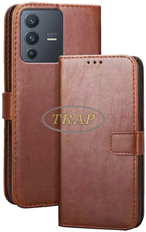 Brown_Artificial_Leather_Vivo_V23_5G_Back_Cover