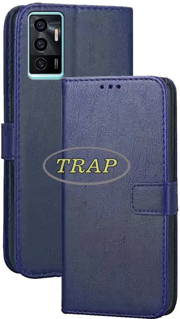 Blue_Artificial_Leather_Vivo_V23E_Back_Cover