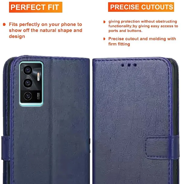 Blue_Artificial_Leather_Vivo_V23E_Back_Cover