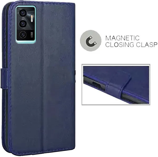 Blue_Artificial_Leather_Vivo_V23E_Back_Cover