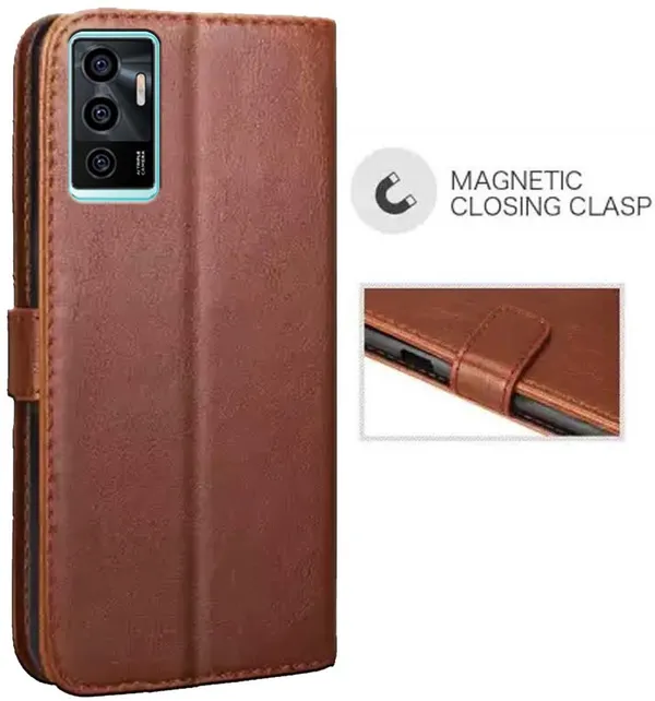 Brown_Artificial_Leather_Vivo_V23E_Back_Cover