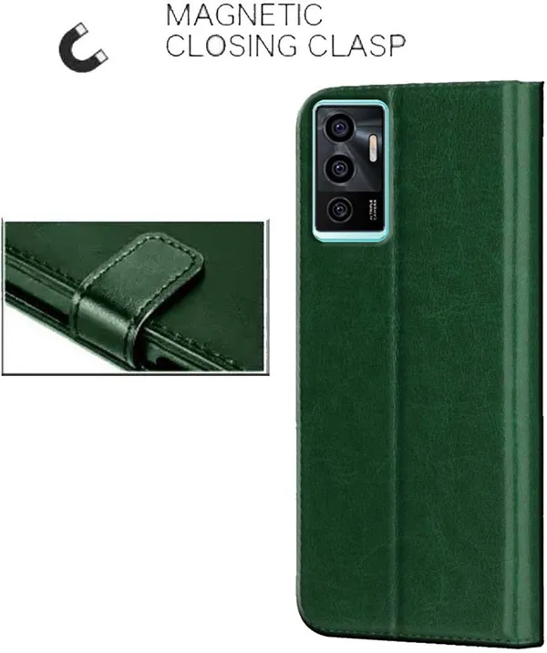 Green_Artificial_Leather_Vivo_V23E_Back_Cover