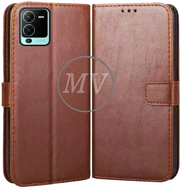 Brown_Artificial_Leather_Vivo_V25_Back_Cover