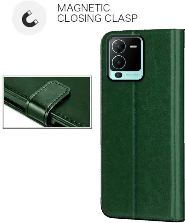 Green_Artificial_Leather_Vivo_V25_Back_Cover