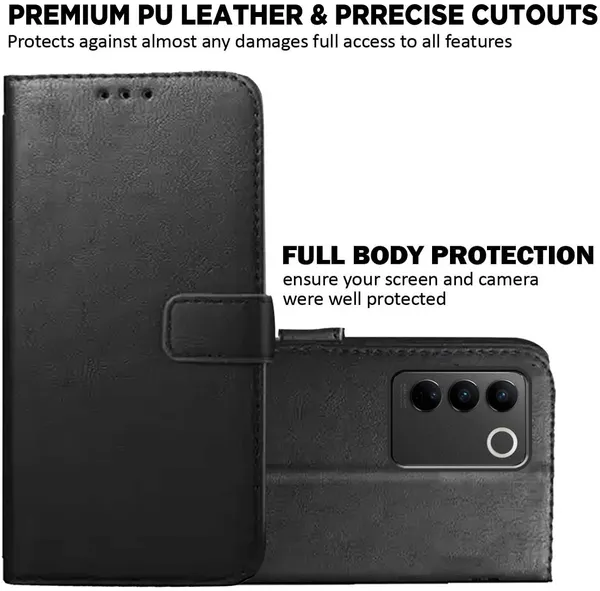 Black_Artificial_Leather_Vivo_V27_5G&Vivo_V27_Pro_5G_Back_Cover