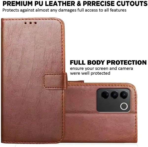 Brown_Artificial_Leather_Vivo_V27_5G&Vivo_V27_Pro_5G_Back_Cover