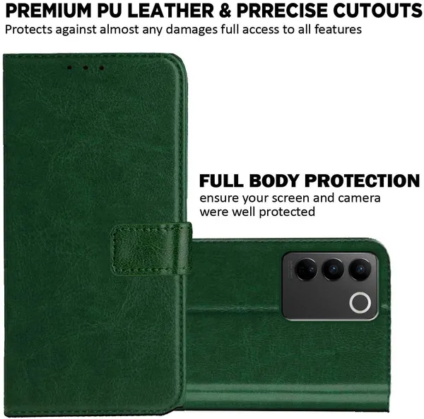 Green_Artificial_Leather_Vivo_V27_5G&Vivo_V27_Pro_5G_Back_Cover