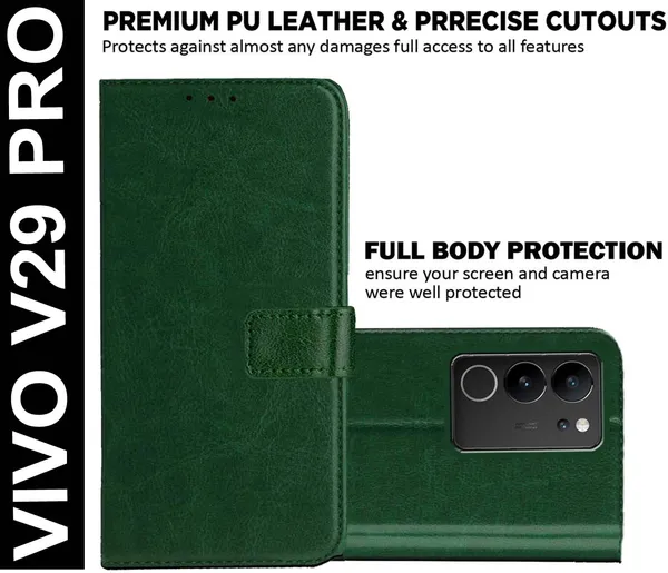 Green_Artificial_Leather_Vivo_V29_Pro_Back_Cover