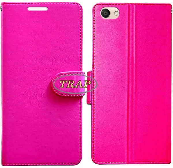 Pink_Artificial_Leather_Vivo_V5_Back_Cover