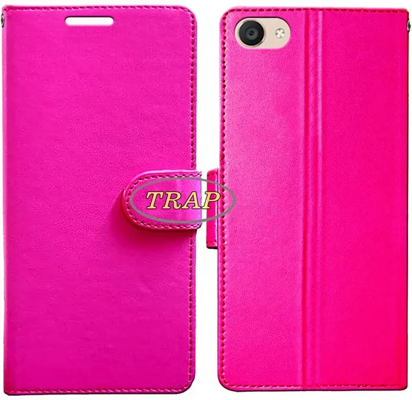 Pink_Artificial_Leather_Vivo_V5_Plus_Back_Cover