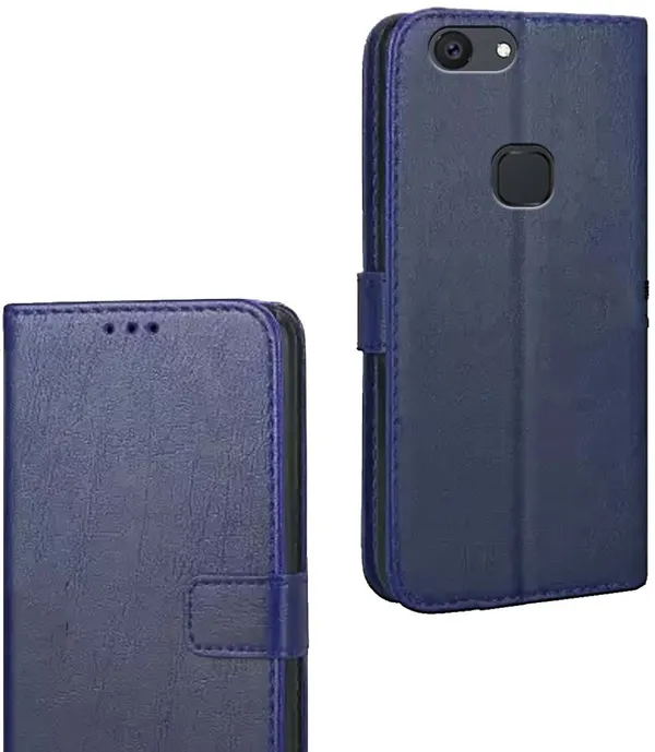 Blue_Artificial_Leather_VIVO_V7_Flip_Cover