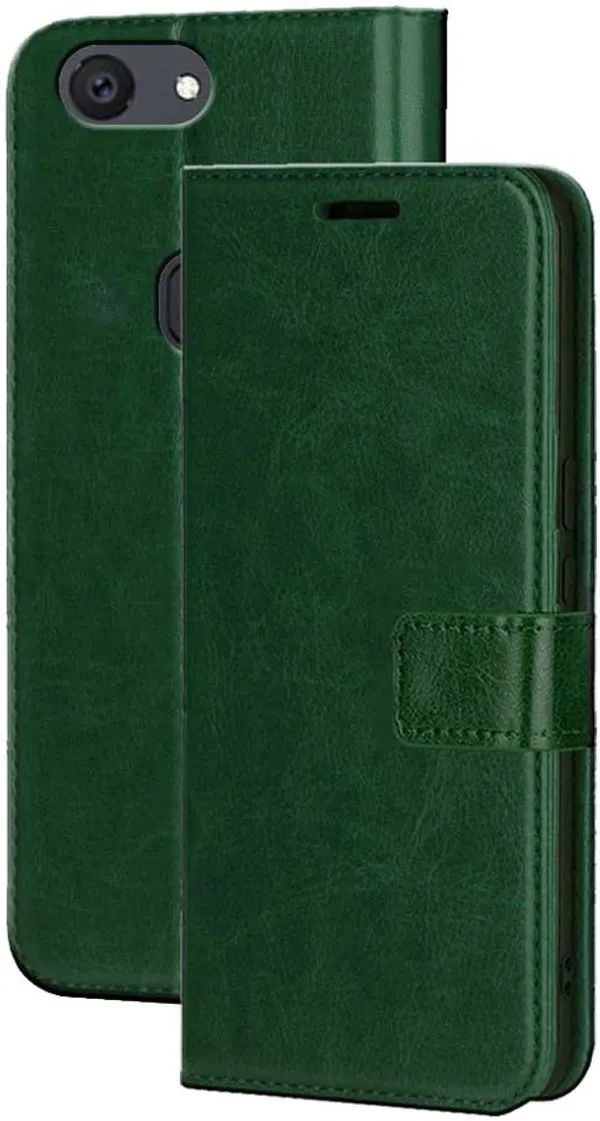 Green_Artificial_Leather_VIVO_V7_Flip_Cover
