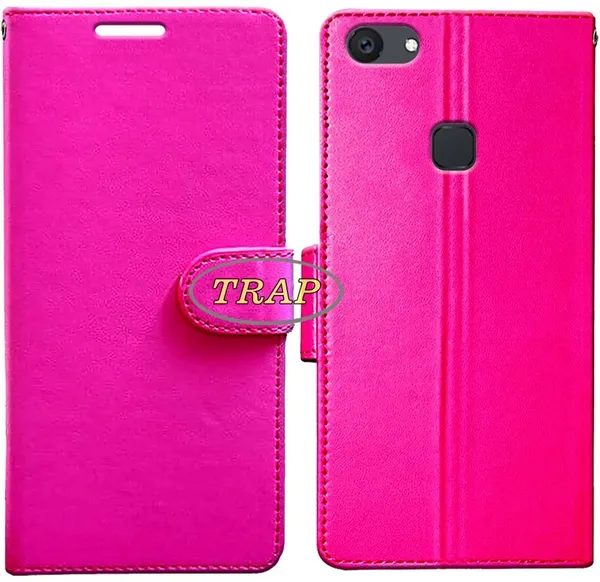 Pink_Artificial_Leather_VIVO_V7_Back_Cover