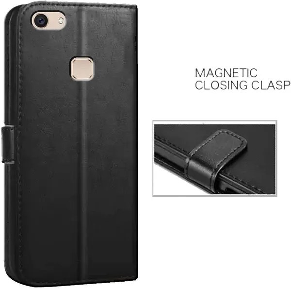 Black_Artificial_Leather_VIVO_V7_Plus_Flip_Cover