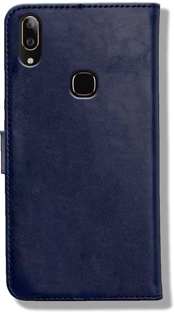 Blue_Leather_Vivo_V9_Youth_Flip_Cover