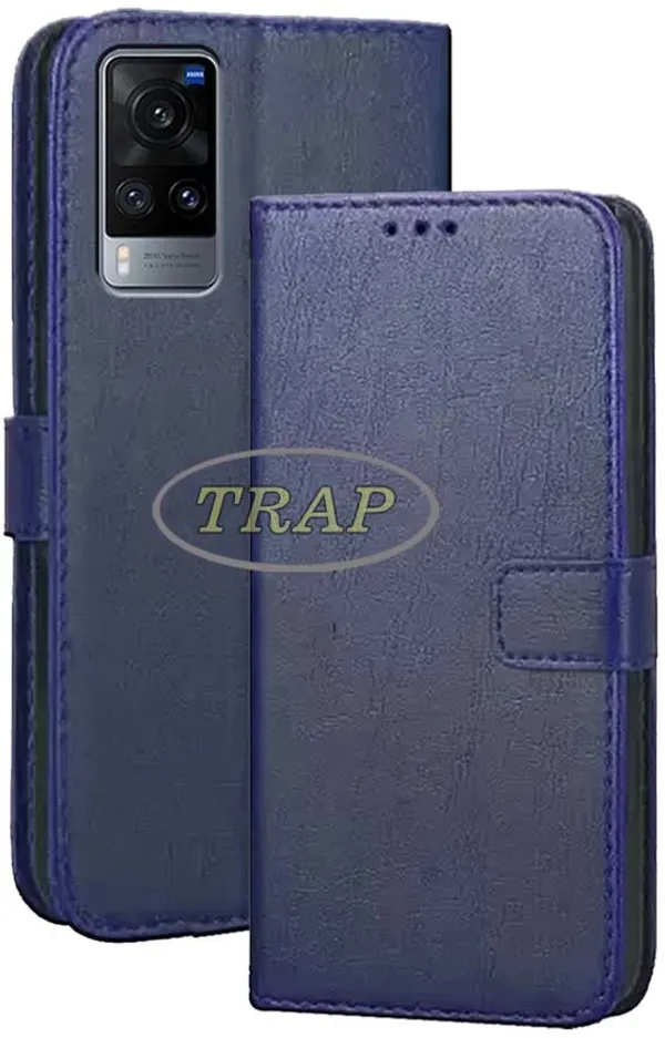 Blue_Artificial_Leather_Vivo_X60_Flip_Cover