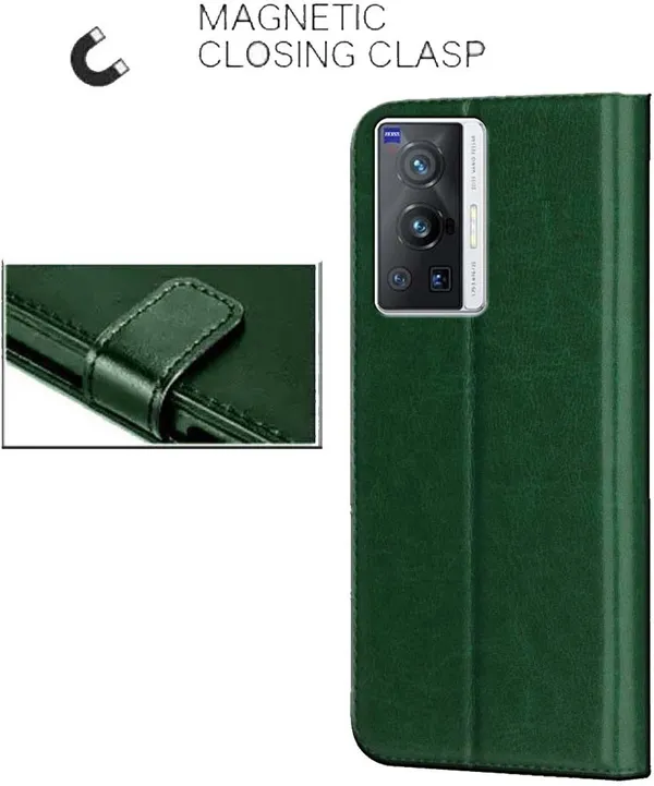 Green_Artificial_Leather_Vivo_X70_Pro_Back_Cover
