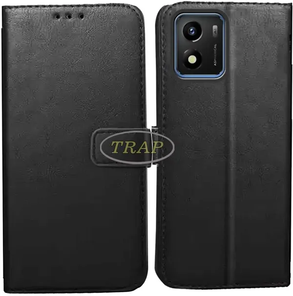 Black_Artificial_Leather_Vivo_Y01A_Back_Cover