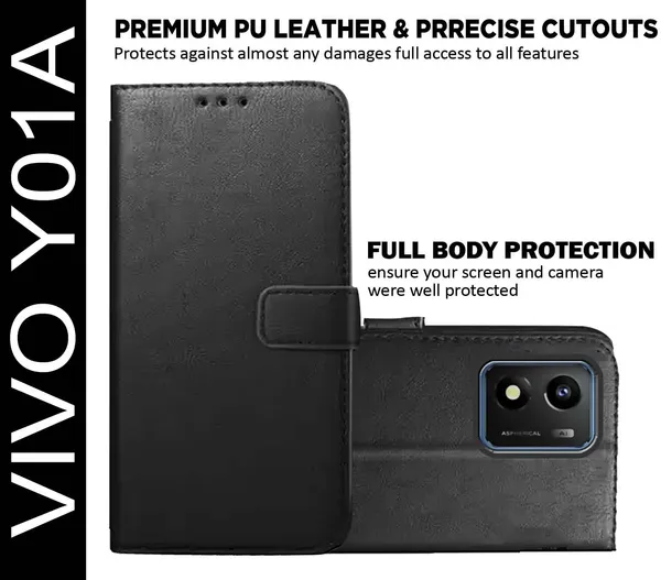 Black_Artificial_Leather_Vivo_Y01A_Back_Cover