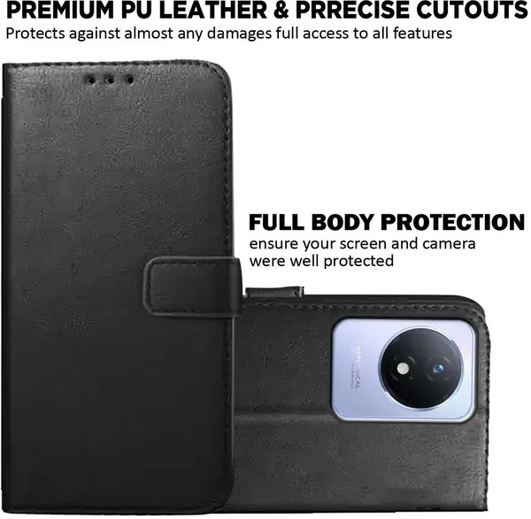 Black_Artificial_Leather_Vivo_Y02_Back_Cover
