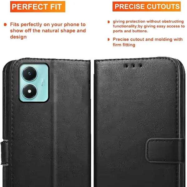 Black_Artificial_Leather_Vivo_Y02S_Back_Cover