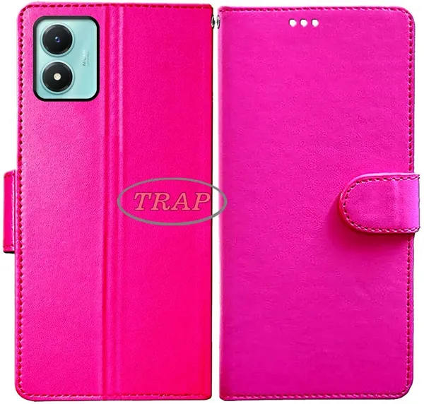 Pink_Artificial_Leather_Vivo_Y02S_Back_Cover