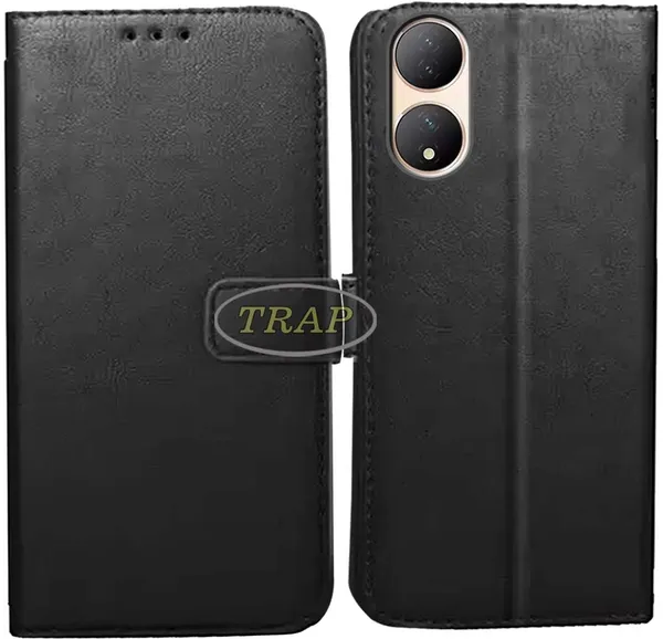 Black_Artificial_Leather_Vivo_Y100_Back_Cover