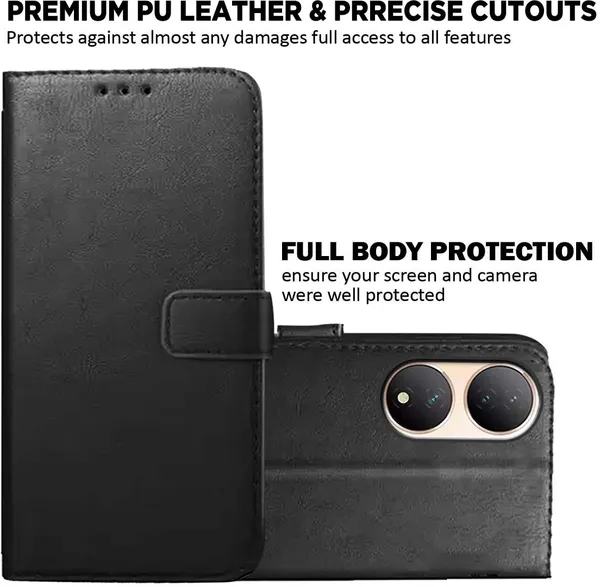 Black_Artificial_Leather_Vivo_Y100_Back_Cover