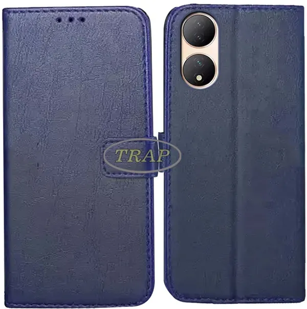 Blue_Artificial_Leather_Vivo_Y100_Back_Cover