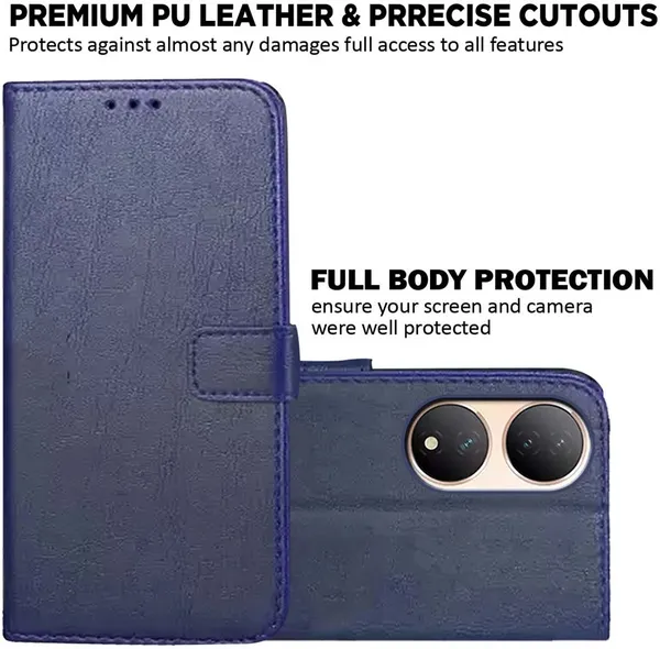Blue_Artificial_Leather_Vivo_Y100_Back_Cover