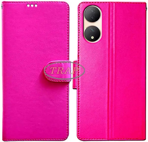 Pink_Artificial_Leather_Vivo_Y100_Back_Cover