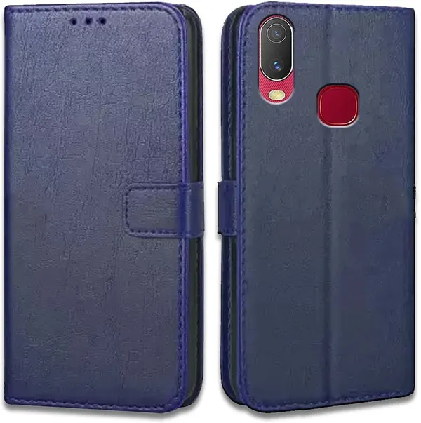 Blue_Artificial_Leather_Vivo_Y11_(2019)_Flip_Cover