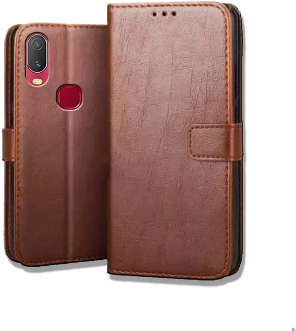 Brown_Leather_Vivo_Y11_(2019)_Flip_Cover