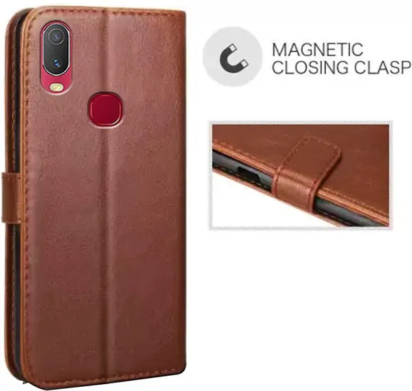 Brown_Leather_Vivo_Y11_(2019)_Flip_Cover